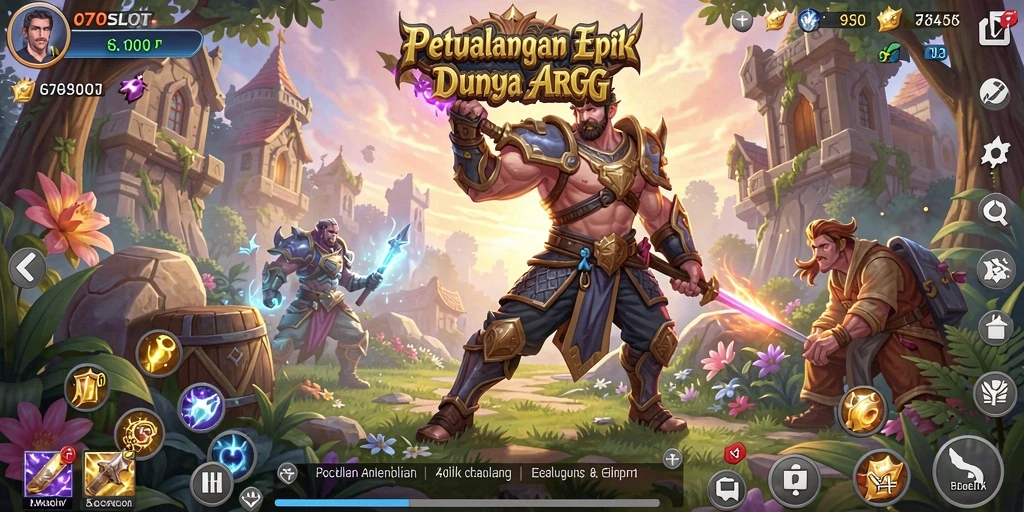 Tangkapan layar gameplay ARPG yang menampilkan aksi seru di 070SLOT.