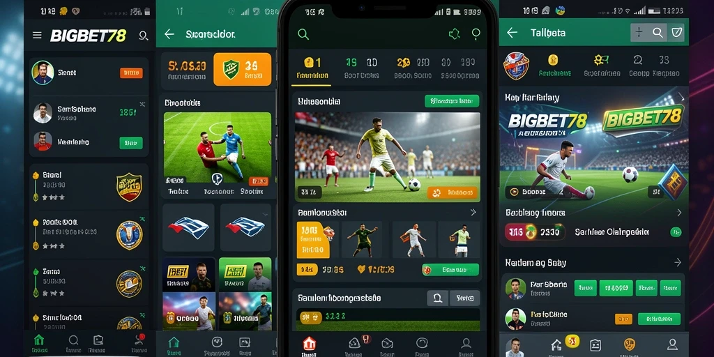 Screenshot utama BIGBET78 menunjukkan antarmuka taruhan olahraga yang menarik.