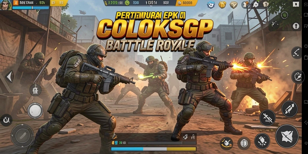 Gameplay seru COLOKSGP dalam pertempuran Battle Royale.