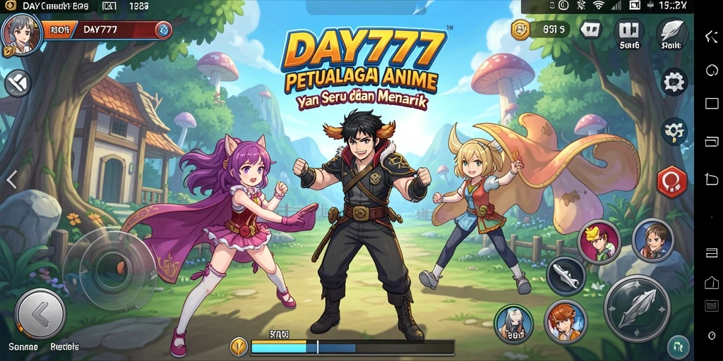 Tampilan menarik dari game DAY777 dengan karakter Anime yang penuh warna.