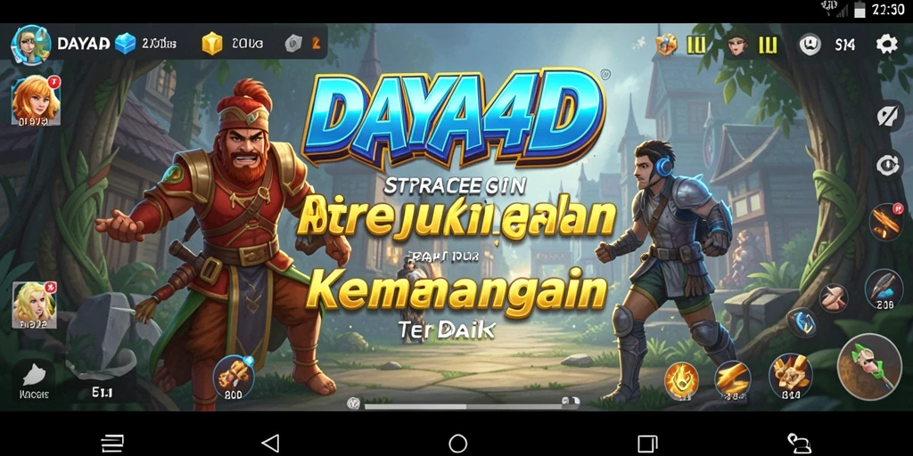 Tampilan screenshot menunjukkan aksi strategis dan pertempuran di DAYA4D.