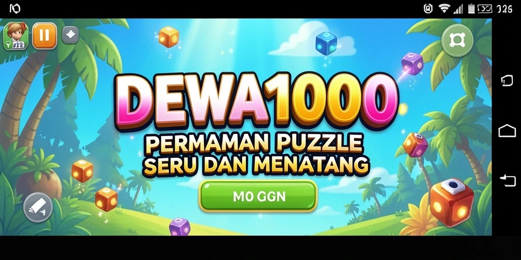 Tampilan gameplay DEWA1000 dengan berbagai teka-teki menarik.