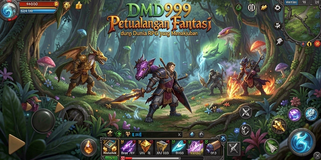 Tampilan gameplay RPG DMD999 yang menarik dan dinamis.