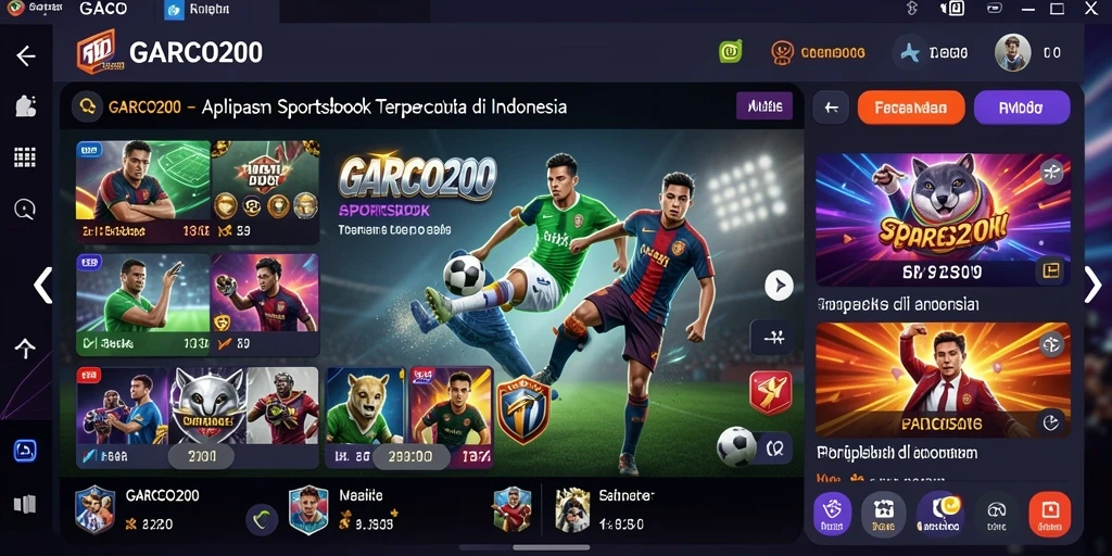 Screenshot utama GARCO200 menampilkan momen taruhan yang mendebarkan.