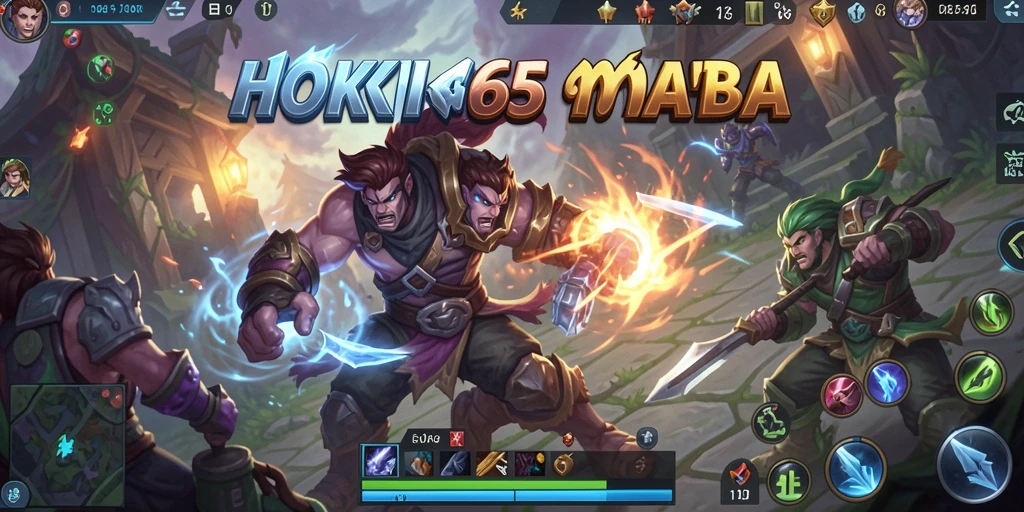 Screenshot menunjukkan pertarungan seru di arena HOKI65.