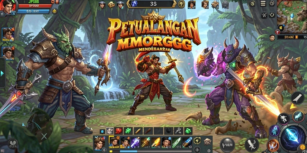 Tangkapan layar JPS88 menampilkan aksi seru dalam dunia MMORPG.