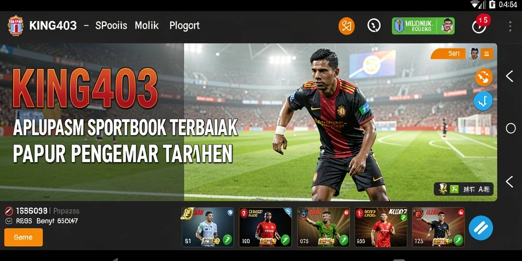 Screenshot gameplay KING403 menampilkan antarmuka sportsbook yang menarik dan informatif.