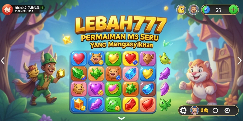 Screenshot gameplay LEBAH777 menunjukkan aksi seru permainan Match-3.