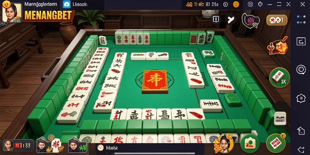 Screenshot MENANGBET menunjukkan aksi seru permainan Mahjong dengan grafis yang memukau.
