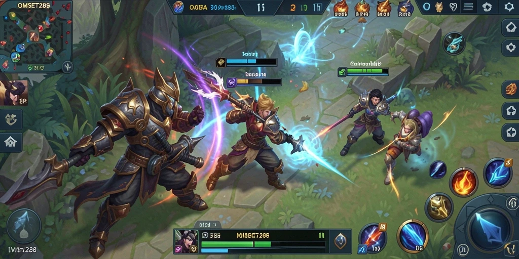 Tampilan gameplay seru dari OMSET288 dengan aksi intens.