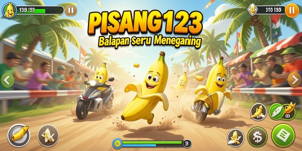 Tampilan gameplay PISANG123 yang menegangkan dan seru.