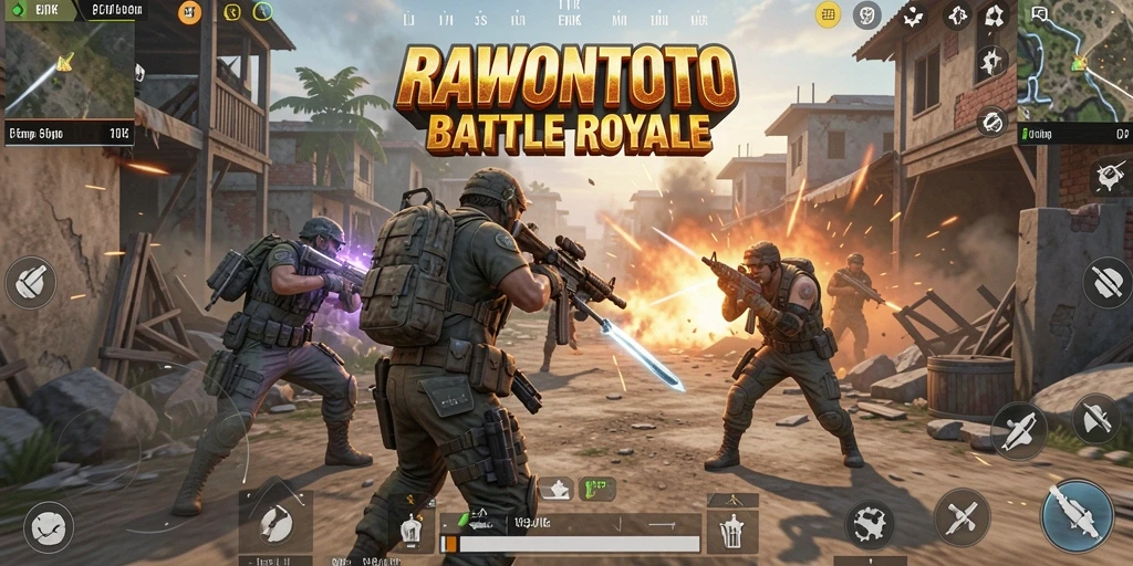 Gameplay aksi mendebarkan di medan perang RAWONTOTO.