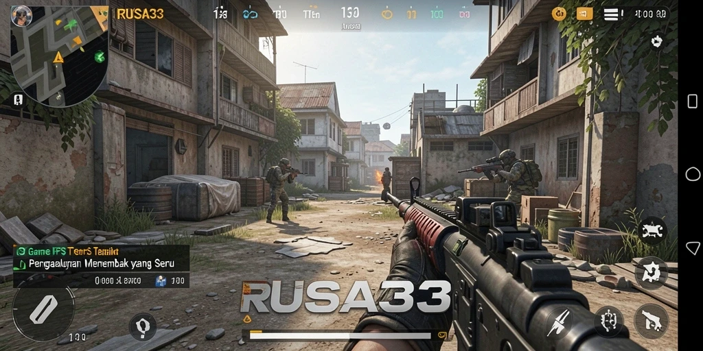 Screenshot RUSA33 menampilkan aksi seru dalam gameplay FPS.