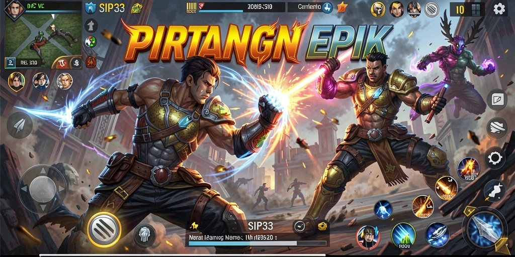 Tampilan penuh aksi dari gameplay SIP33 yang mendebarkan.
