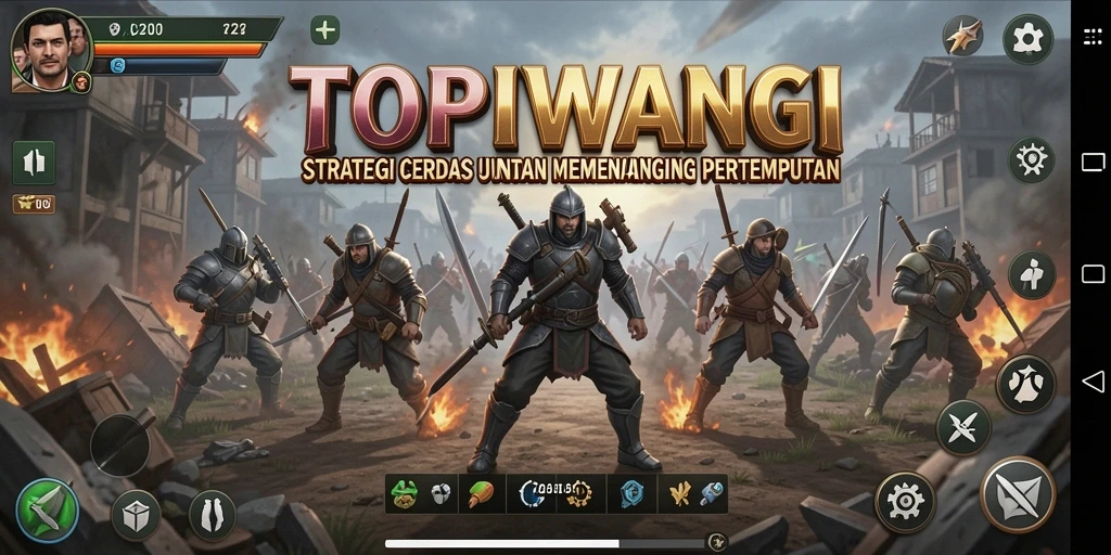 Tangkapan layar gameplay <strong>TOPIWANGI</strong> yang menunjukkan strategi pertempuran yang mendebarkan.