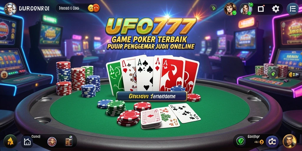 Tangkapan layar menunjukkan gameplay Poker yang seru dan kompetitif.