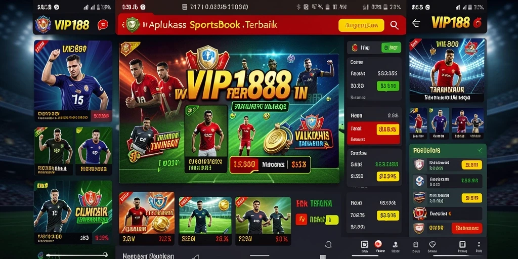 Tangkapan layar VIP188 menampilkan antarmuka menarik untuk taruhan olahraga.