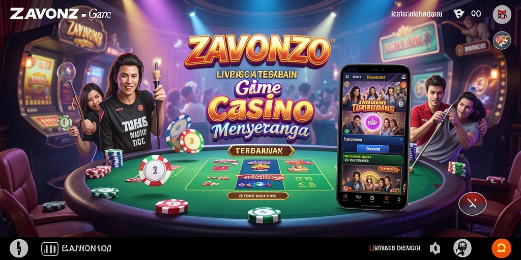 Gameplay ZAVONZO yang seru dengan dealer live profesional.
